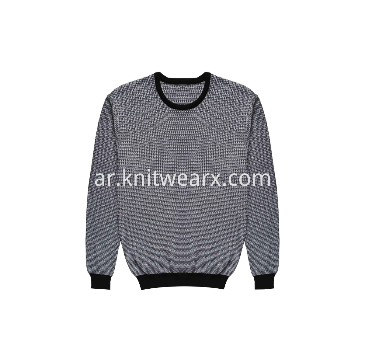 Men's Classic Knitted Purl Stitch Sweater Crewneck Pullover